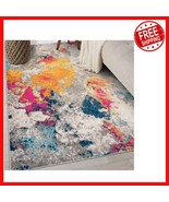 Bohemian-Inspired 4&#39; x 6&#39; Abstract Area Rug - Easy Maintenance &amp; Plush - $191.45 CAD