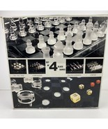 4 In 1 Glass Game Set- Chess, Backgammon , Checkers, Tic Tac Toe - $14.26