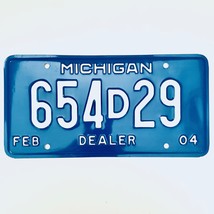 2004 United States Michigan Base Dealer License Plate 654D29 - $16.25 CAD