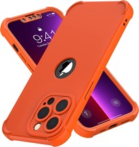 NEW iPhone 13 Pro Case [2 Glass Screen Protector [Camera Protective Orange NEW - £7.80 GBP