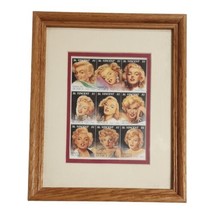 Vtg Marilyn Monroe St Vincent Stamps Framed Iconic Hollywood Legend Memorabilia - £13.75 GBP