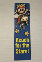 Nintendo Super Mario Bros. 1989 Bookmark Reach For The Stars Gift Rare V... - $9.49