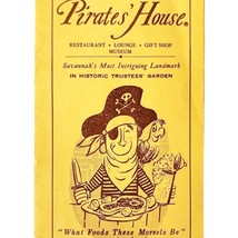 1960s Pirates House Restaurant Savannah Georgia Brochure Vintage Lounge E8S - $475.72 MXN