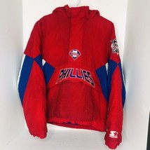 Vintage 90’s Philadelphia Phillies Starter Pullover Puffer Jacket Large Youth - £166.50 GBP