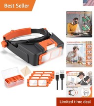 Multi-Magnification LED Headset for Crafts and Close-Up Tasks - Lightweight - $36.00