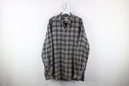 Vintage 90s Streetwear Mens XLT Faded Heavyweight Flannel Button Down Shirt - $44.50