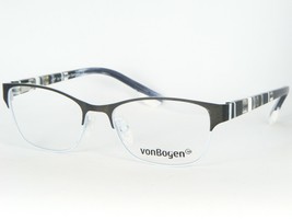 Xp By Von Bogen 1290 C01 Brushed Black /WHITE Eyeglasses Von Bogen 49-15-130mm - £131.65 GBP