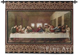 53x40 LAST SUPPER Jesus Christ Religious Tapestry Wall Hanging  - £132.98 GBP