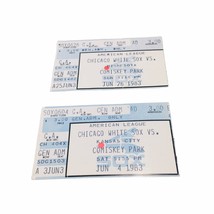 Vtg LOT of (2) Chicago White Sox MLB Ticket Stubs 1983 George Brett HR &amp;... - $47.45