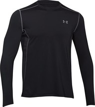 Under Armour Men&#39;s Heat Gear Crew Neck Long Sleeve Raid T-Shirt, Black, Small - £19.75 GBP