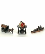 3 Pencil Sharpeners Cast Metal Copper Finish Vtg-Globe Ship Covered Wagon - €20,65 EUR