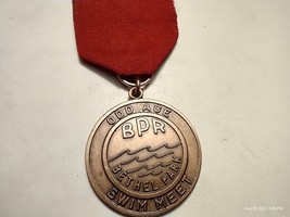 Vtg Swimming Swimmer Odd Age Bpr Bethel Park Swim Meet Medal - £15.38 GBP
