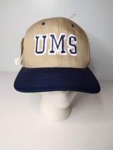 Yupoong 21 UMS Collegiate Trucker Hat Cap Vtg Snapback Embroidered Tan B... - £12.62 GBP
