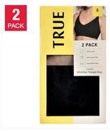 True &amp; Co Womens Bras Black Nude 2-Pack Wirefree Removable Pads Adjustab... - $68.37 CAD