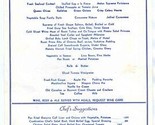 Rainbow Room Menu The General Brock 1946 Niagara Falls Ontario Cardy Hotels - $44.51