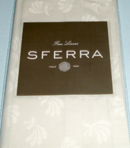 Sferra Chatham Dinner Napkins Oyster Ivory 2 PC. Floral Fan 22x22&quot; Easy ... - $17.72
