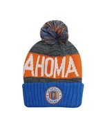 Oklahoma City Men&#39;s Winter Knit Landmark Patch Pom Beanie (Blue/Orange) - £11.95 GBP