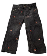 Janie and Jack Black Corduroy Santa Hat Embroidered Pants 18-24 Months T... - $370.43 MXN