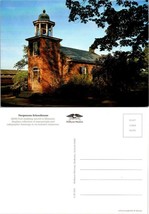 Vermont Shelburne Museum Vergennes Schoolhouse Brick Bell VTG Postcard - $9.40