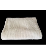 Vintage Ivory Cream Acrylic Waffle Weave Thermal Soft Blanket 58 x 81 - $926.53 MXN