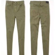 American Eagle Super Stretch Light Olive Green Jegging Skinny Jeans Size 0 - £18.98 GBP