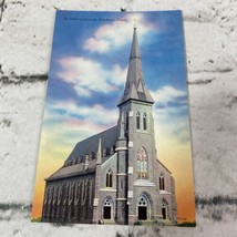 Postcard Saint Peter&#39;s Church Danbury Connecticut Beautiful Sunrise Vtg - $5.93