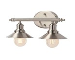 Home Decorators Glenhurst 16 in. 2-Light Brushed Nickel Vanity Light Fix... - $37.39