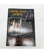 The Lord Of The Rings Collectible Swords And Knives Mini Catalog - £9.63 GBP