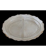 Vintage Oval Gold Rim Cut Glass Tray Candy Dish Divided Starburst Clear ... - $89.19 MXN