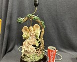 Vintage Swinging Angel Lamp Resin Figurine 19 Inches Tall - £19.39 GBP