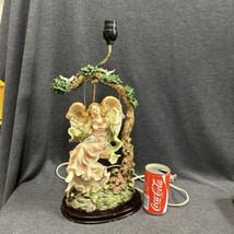 Vintage Swinging Angel Lamp Resin Figurine 19 Inches Tall - $24.75