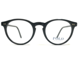 Polo Ralph Lauren Eyeglasses Frames 2083 5001 Black Round Full Rim 46-20... - $93.28