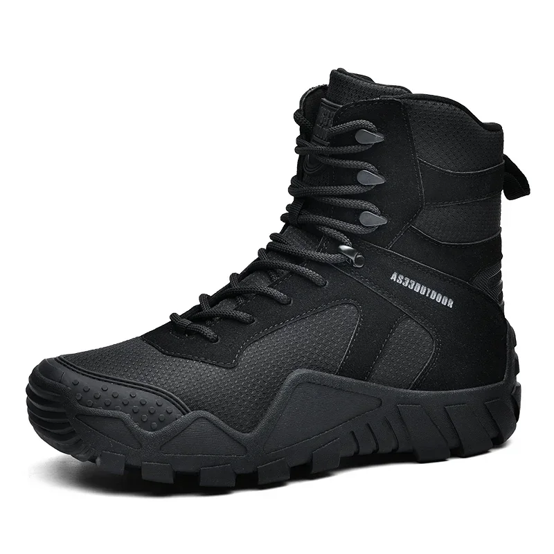 Military Man Tactical Boots Outdoor Hiking Shoes for Men Anti-slip Desert Combat - £76.43 GBP