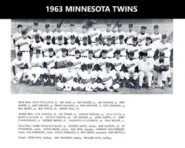 1963 MINNESOTA TWINS 8X10 TEAM PHOTO BASEBALL PICTURE MLB - £3.88 GBP