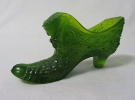 Boyd Glass Cat Head Slipper Shoe #164 Avocado Green B In Diamond - £9.74 GBP