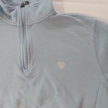 Chaps 1/4 Zip Men Sz M Blue Cotton Blend The Everyday Fleece Pullover Sweatshirt image 5