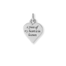 Sterling Silver &quot;A Piece of My Heart...&quot; Charm for Charm Bracelet or Necklace - $31.00