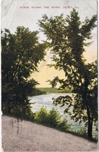 Postcard Scene Along The River Joliet Illinois - £3.09 GBP