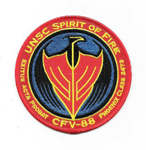 HALO Game UNSC Spirit of Fire CFV-88 Logo 4&quot; Wide Embroidered Patch NEW ... - £6.16 GBP