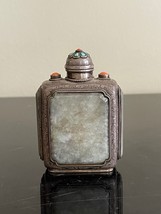 Antique Chinese Jade Stones and Silver Mounted Snuff Bottle - £1,172.60 GBP