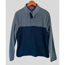 J.CREW Authentic Fleece Pullover Sweatshirt Color-Block Front Size Med - $34.64