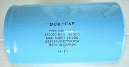 DURACAP  ELECTROYLIC ALUMINUM CAPACITOR 490000 MFD 35VDC CGS494U035Y5R3PM - $84.14