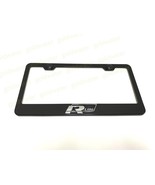 3D Blk R LINE Emblem Black Powder Coated Metal License Plate Frame Atlas Tiguan - $23.10