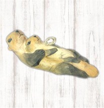 Sea Otter w Baby Wood Ocean Ornament Handmade NWT Hand Carved - £16.03 GBP