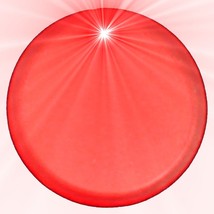 Light Up Round Badge Pin Red - $24.23