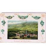 Greetings Postcard Old World Village Celoidchrom  Embossed 1909 VINTAGE - £1.69 GBP
