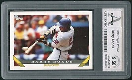 1993 Topps Promo Barry Bonds #2 Sample Graded Rollie Fingers Authentic Aei 9.5 - £22.97 GBP