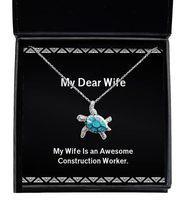 Nice Wife, My Wife is an Awesome Construction Worker, Unique Idea Christmas Opal - £39.52 GBP