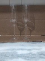  Tiffany Champagne Flutes Glasses Made in Italy 9.58&quot;, Marked + With Sti... - £57.99 GBP