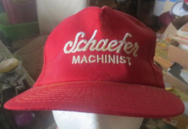 Vintage Schaefer Machinist USA made Trucker Snapback mesh Cap Hat - £7.61 GBP